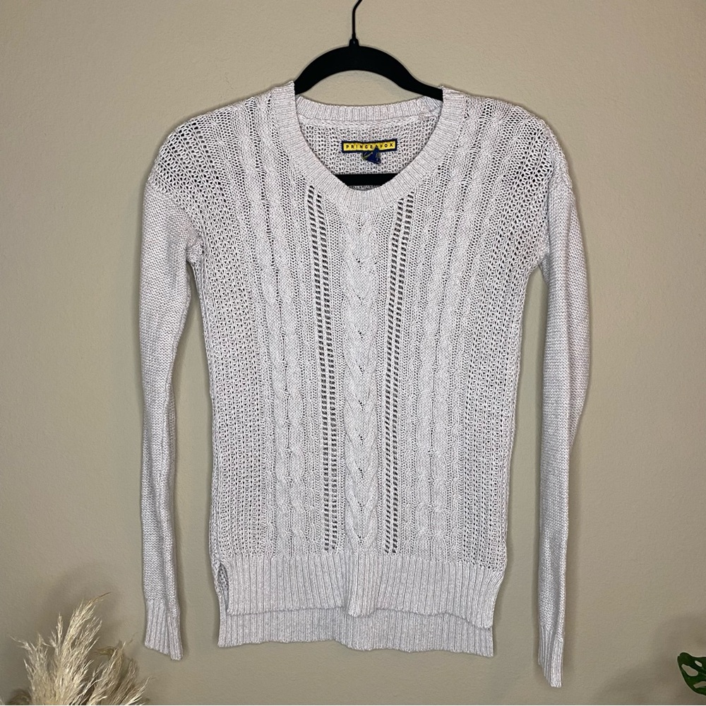Prince & Fox Aeropostale Off White Cable Sweater Crewneck Cozy Comfy